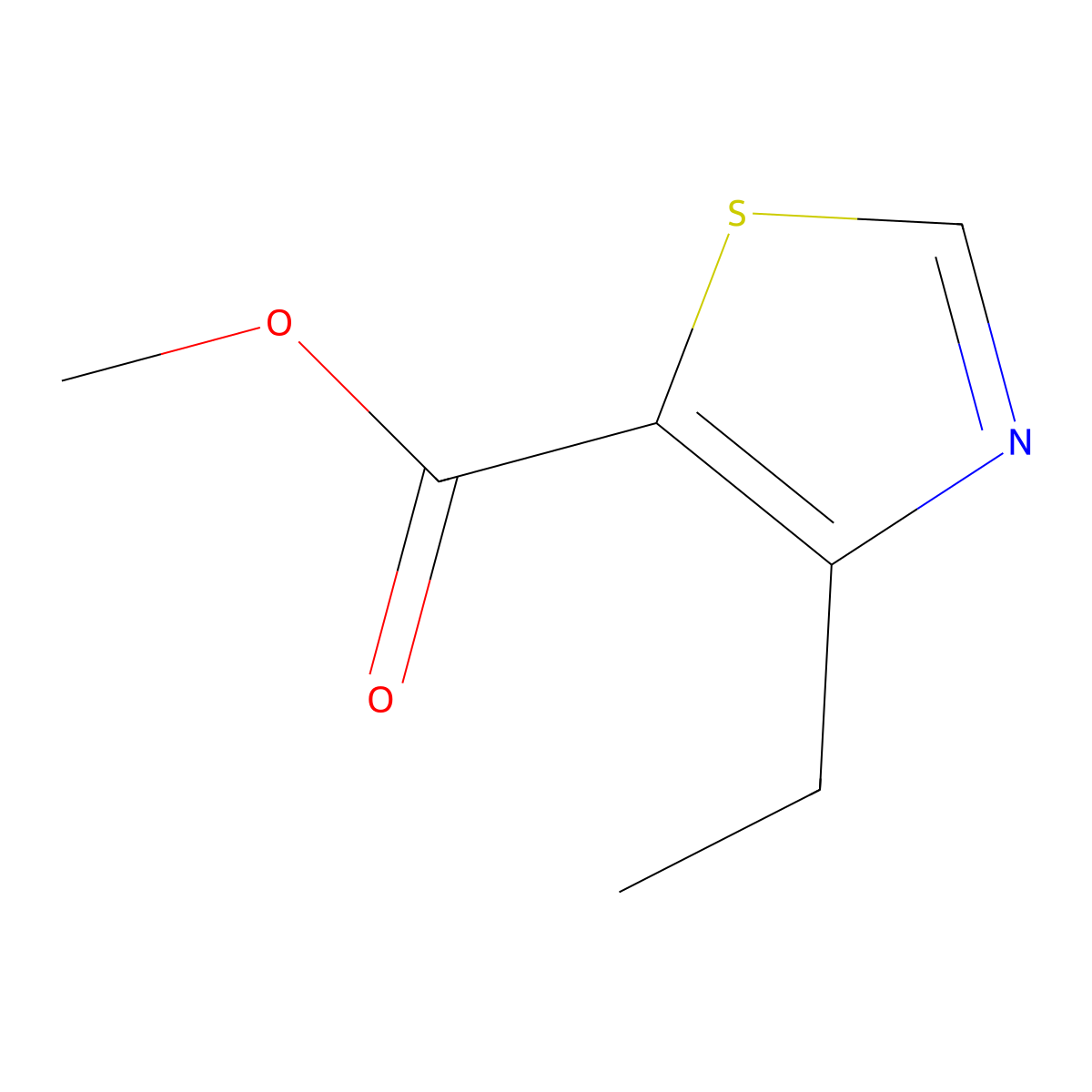 Methyl 4-ethylthiazole-5-carboxylate molecular structure, CAS 114670-86-9