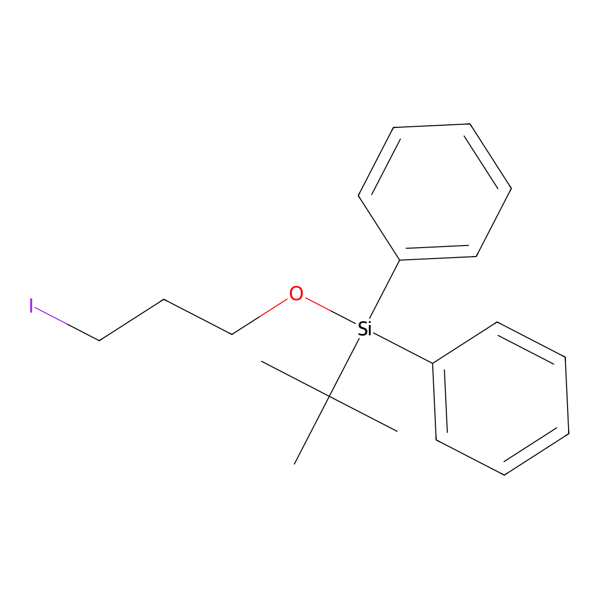 Tert-butyl(3-iodopropoxy)diphenylsilane molecular structure, CAS 114671-83-9