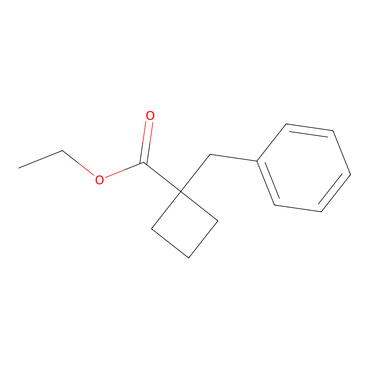 Ethyl 1-benzylcyclobutanecarboxylate molecular structure, CAS 114672-01-4