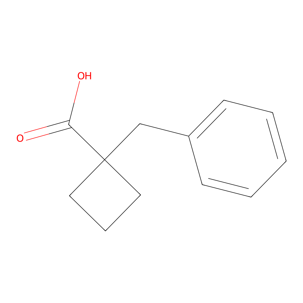 1-Benzylcyclobutane-1-carboxylic acid molecular structure, CAS 114672-02-5