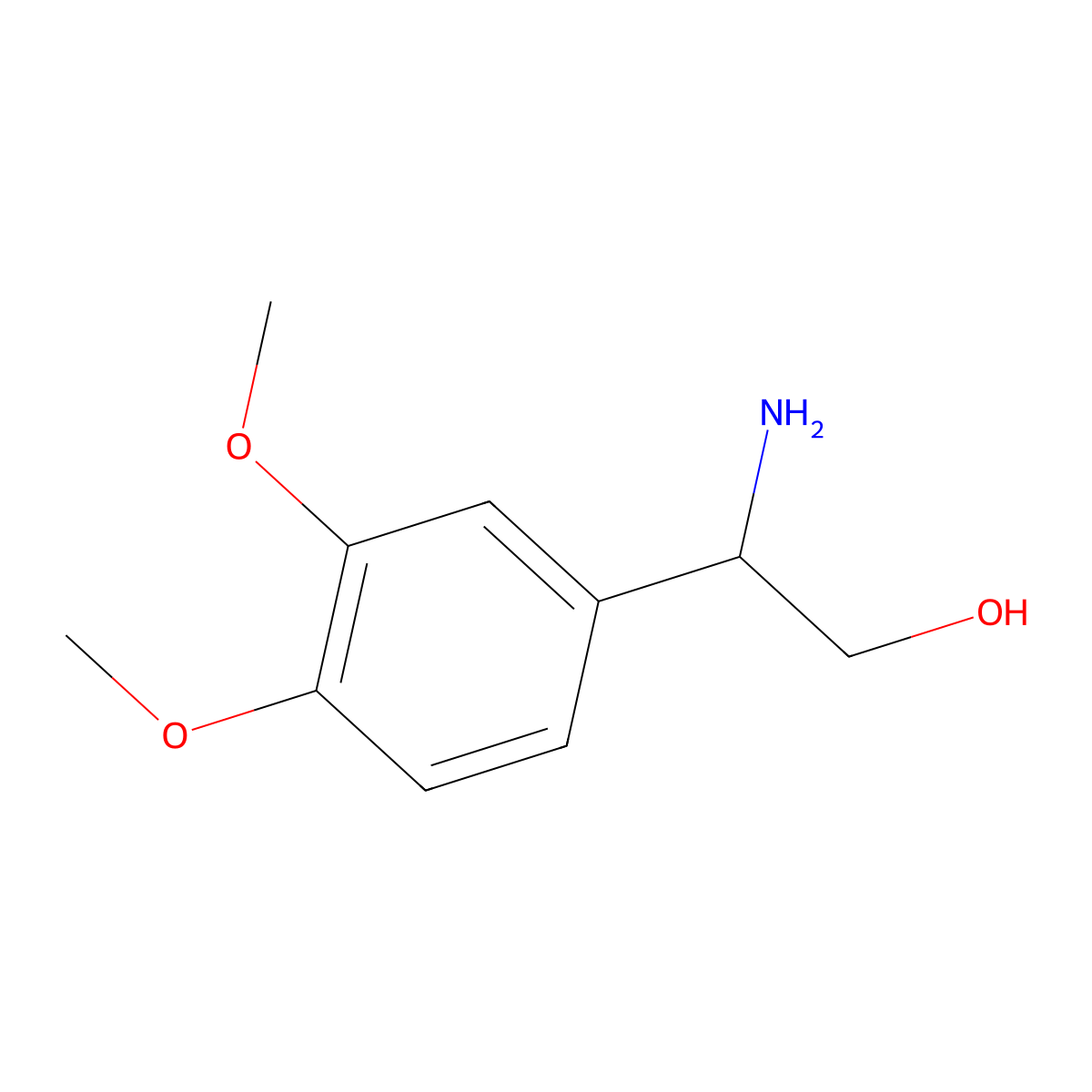 (R)-2-Amino-2-(3,4-dimethoxyphenyl)ethanol molecular structure, CAS 114673-68-6