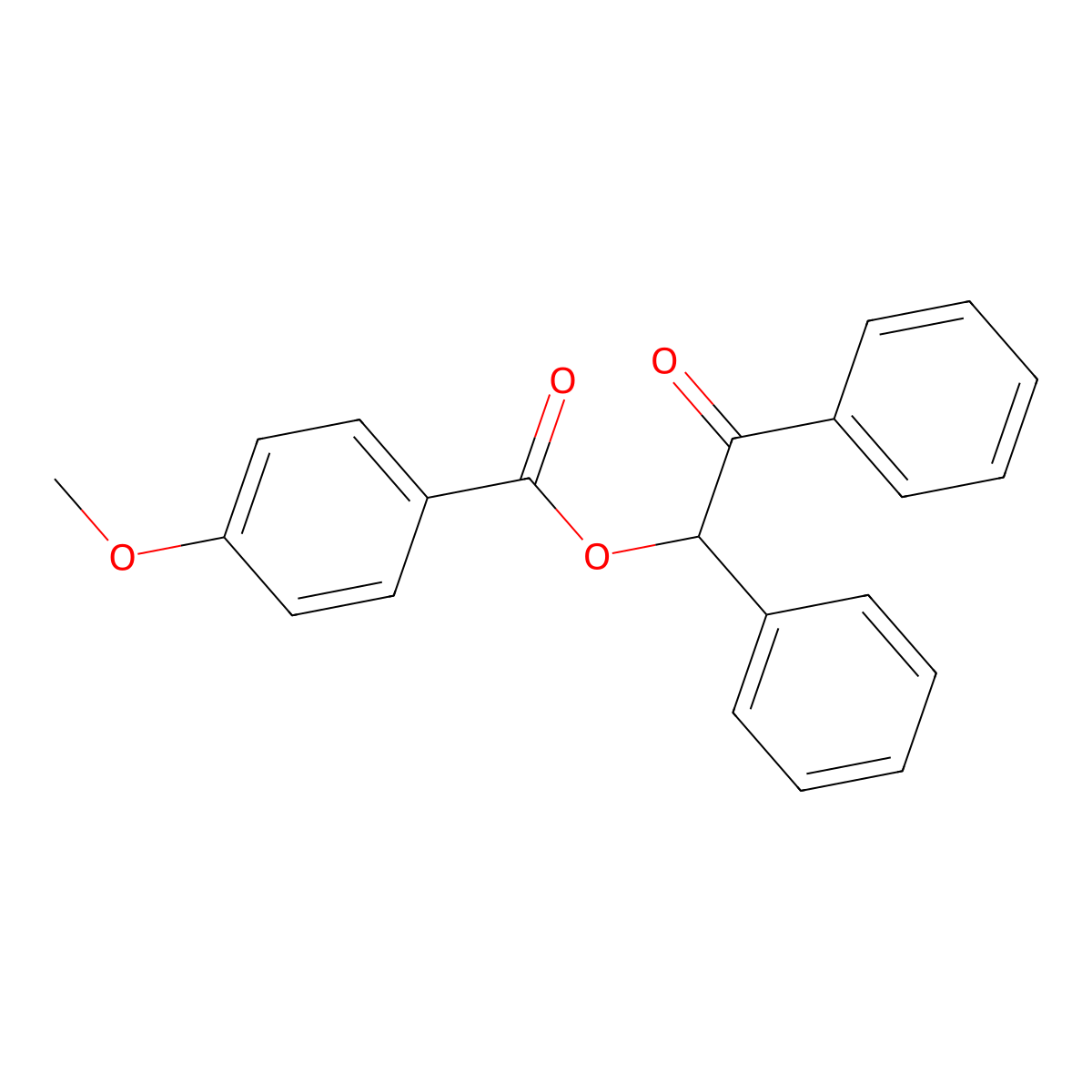 2-Oxo-1,2-diphenylethyl 4-methoxybenzoate molecular structure, CAS 114678-99-8