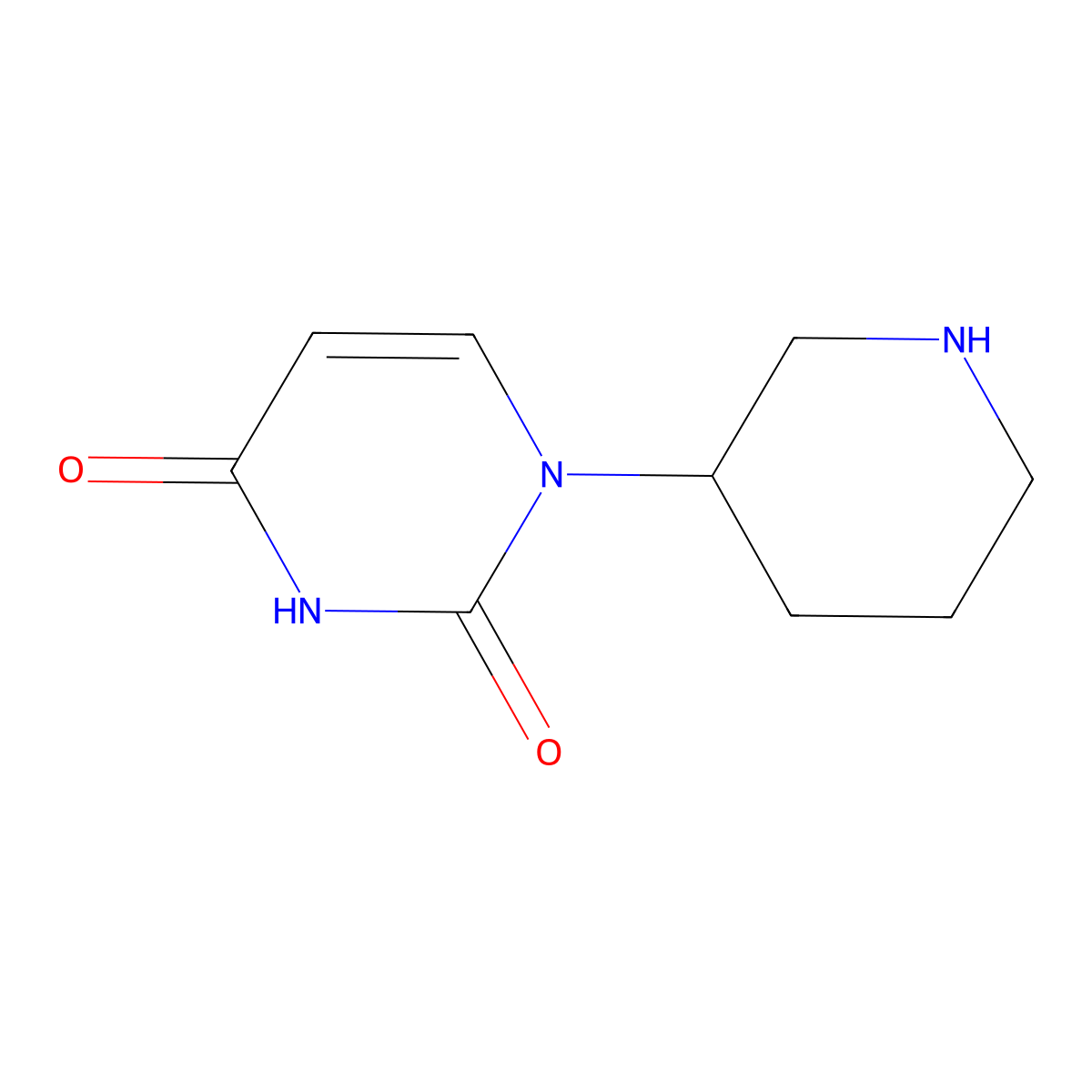 1-(piperidin-3-yl)pyrimidine-2,4(1H,3H)-dione molecular structure, CAS 1146781-30-7