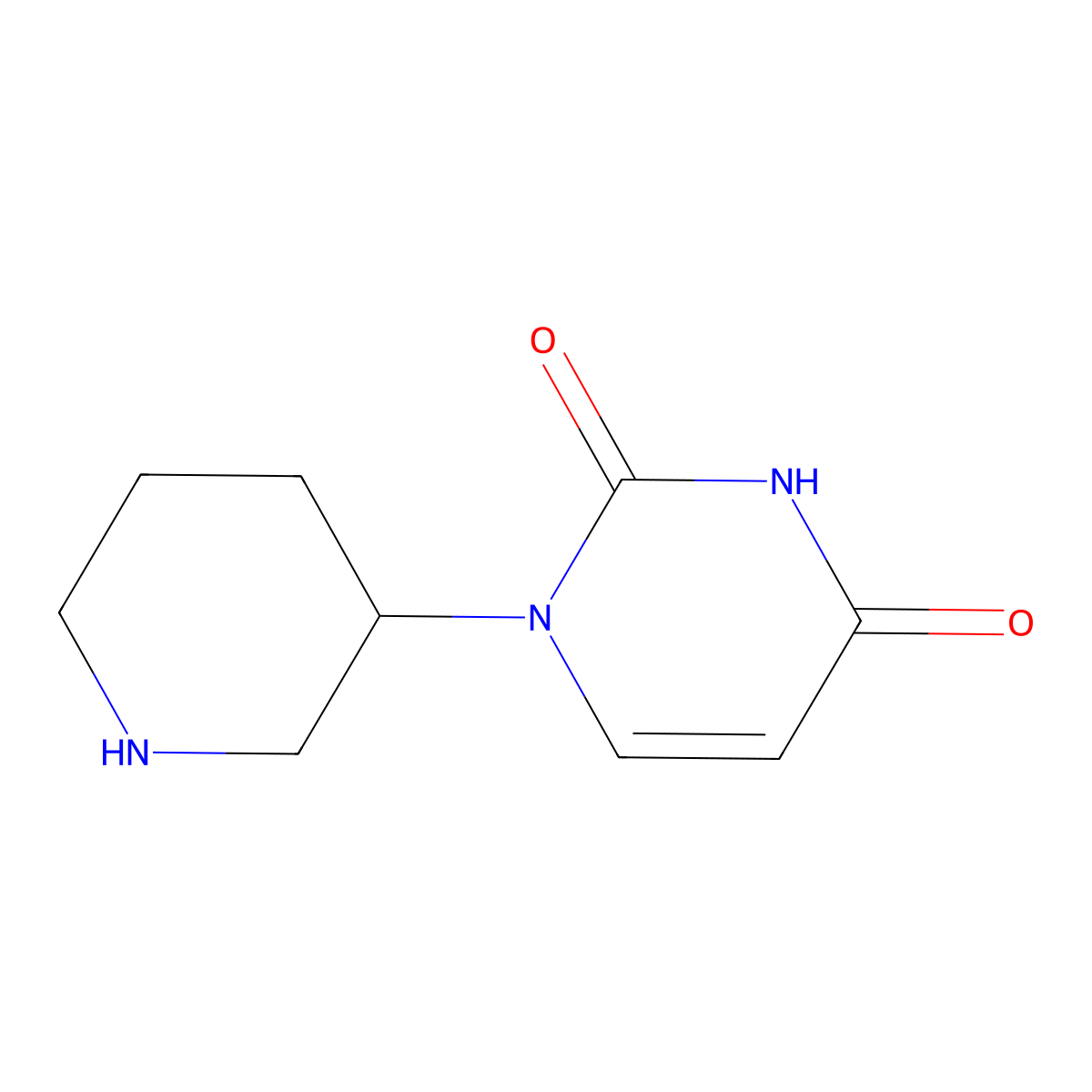 1-(piperidin-3-yl)pyrimidine-2,4(1H,3H)-dione molecular structure, CAS 1146781-30-7