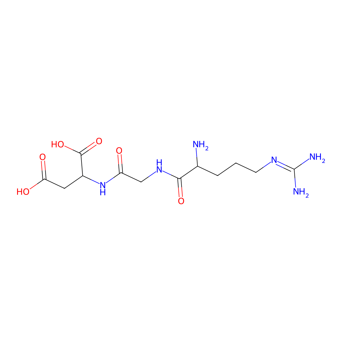 Arginine-glycine-aspartic acid molecular structure, CAS 114681-65-1