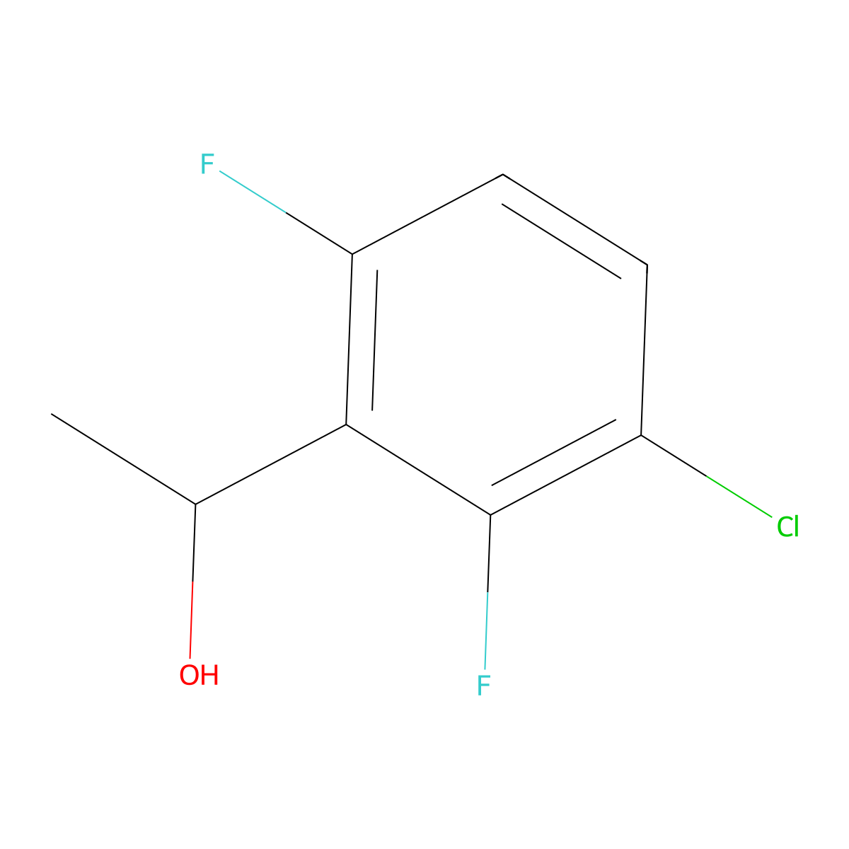 1-(3-Chloro-2,6-difluorophenyl)ethanol molecular structure, CAS 1146854-16-1