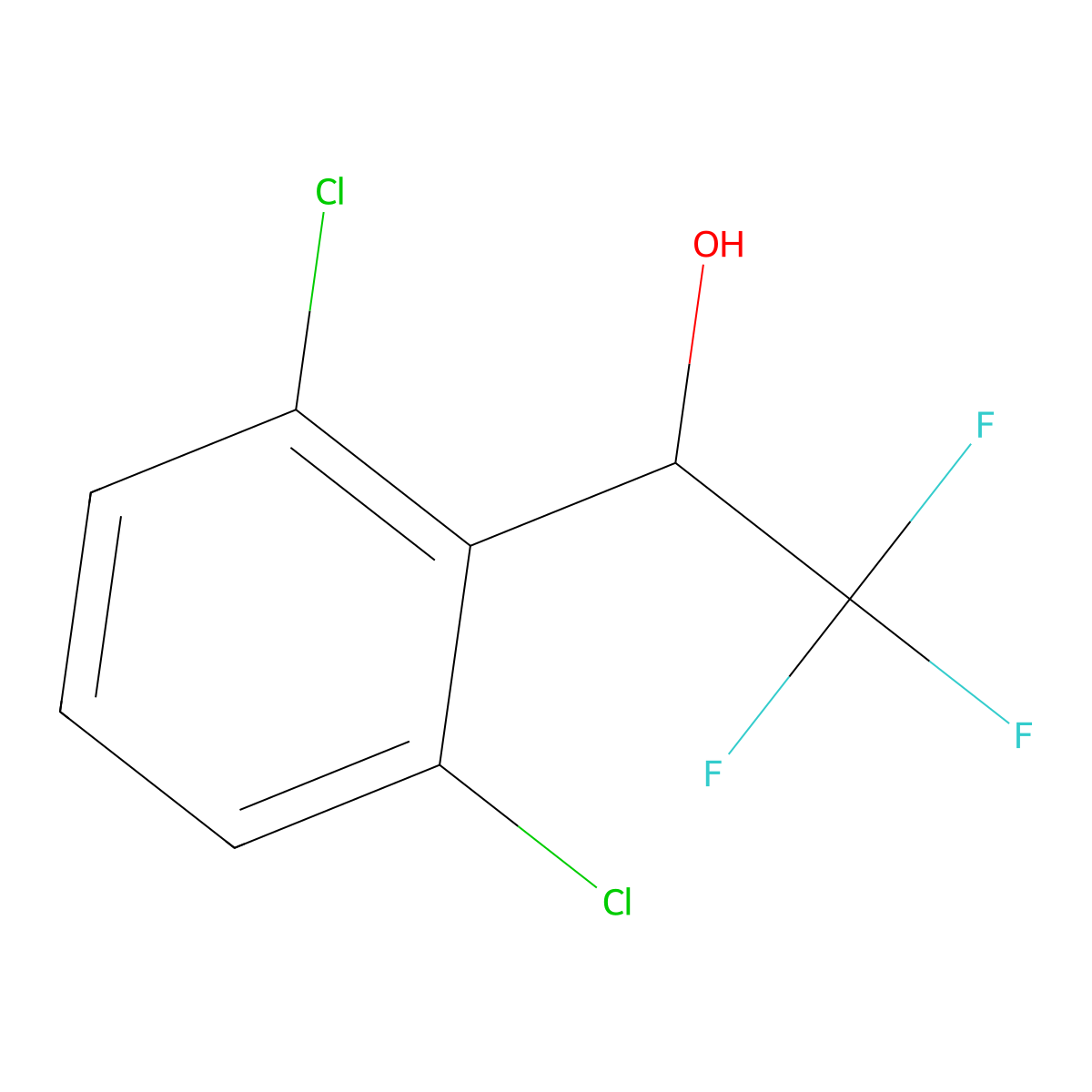 1-(2,6-Dichloro-phenyl)-2,2,2-trifluoro-ethanol molecular structure, CAS 1146854-22-9