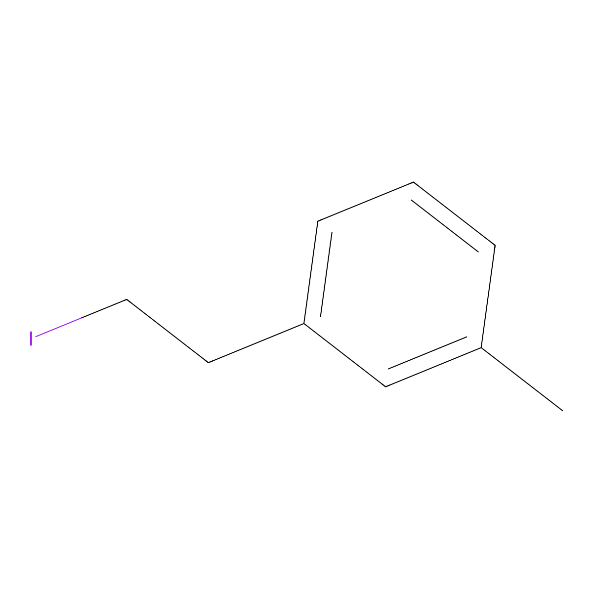 Benzene, 1-(2-iodoethyl)-3-methyl- molecular structure, CAS 114686-67-8