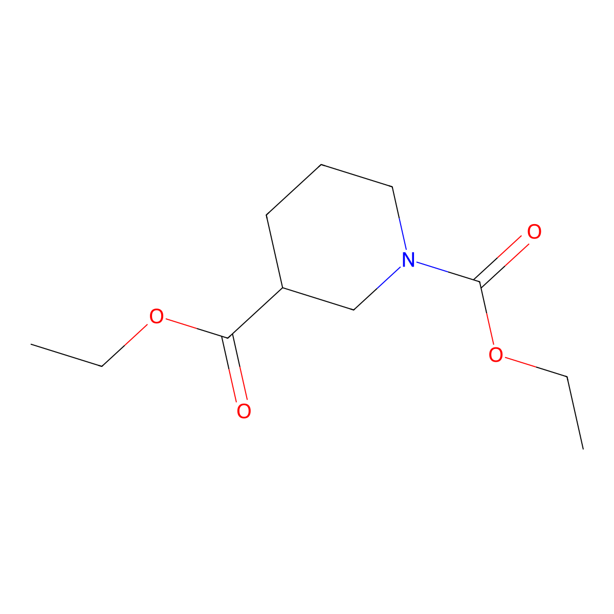 Diethyl piperidine-1,3-dicarboxylate molecular structure, CAS 1146894-86-1