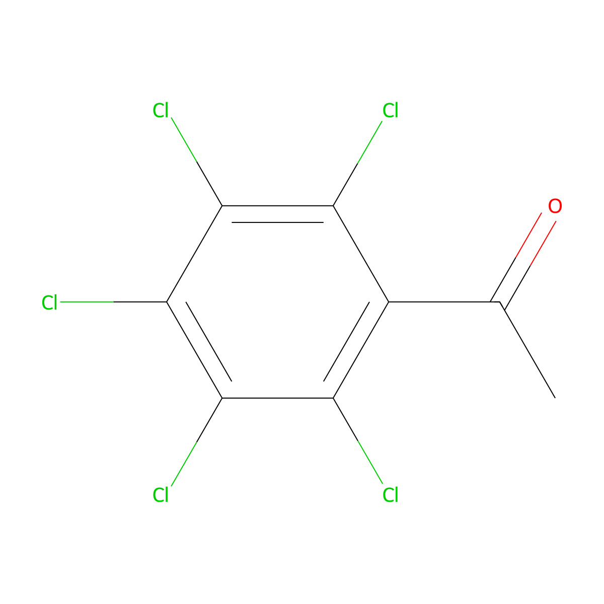 Pentachloroacetophenone molecular structure, CAS 114690-60-7