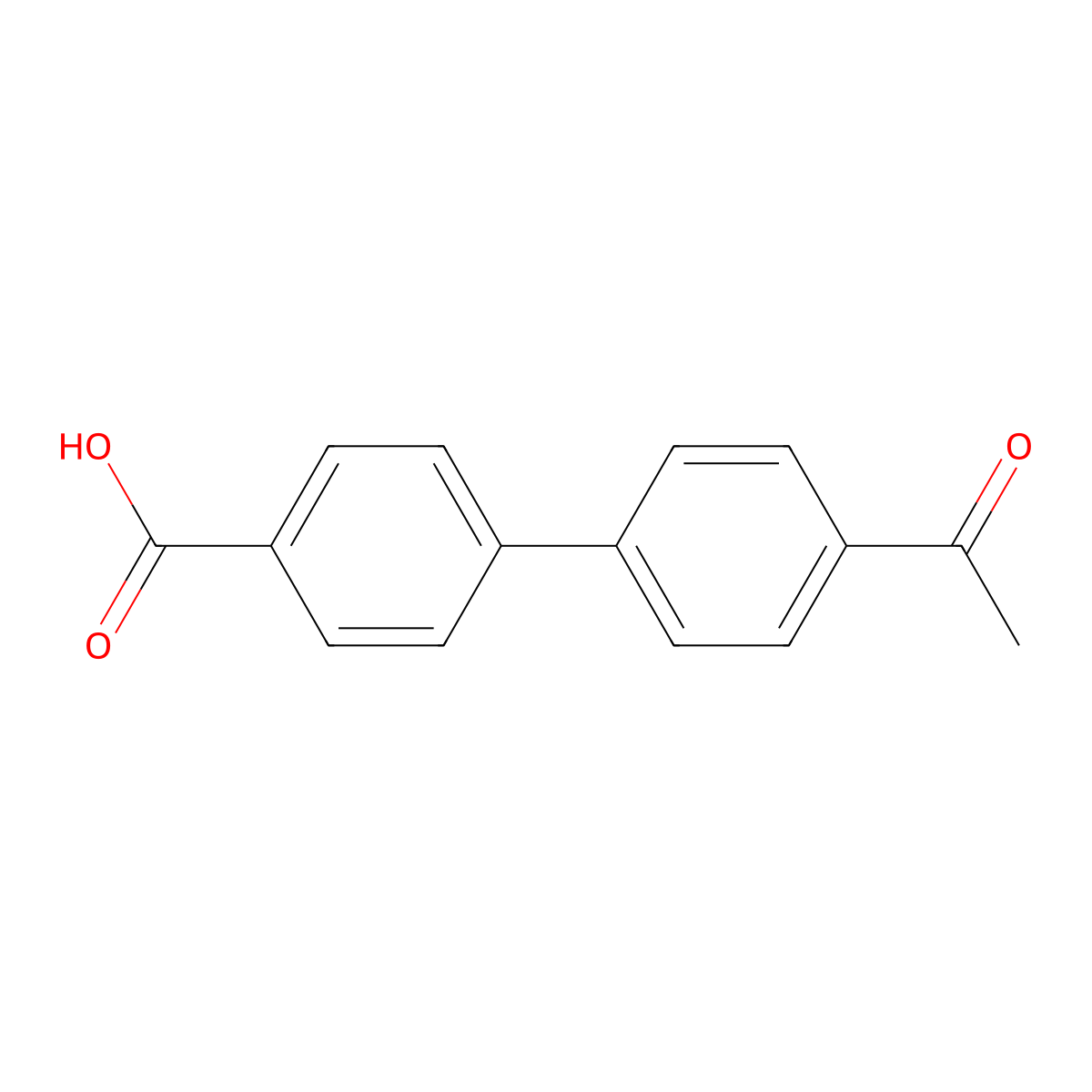 4'-Acetyl-biphenyl-4-carboxylic acid molecular structure, CAS 114691-92-8