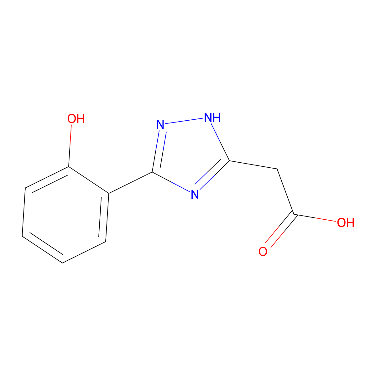 2-[3-(2-hydroxyphenyl)-1H-1,2,4-triazol-5-yl]acetic acid molecular structure, CAS 1146911-23-0