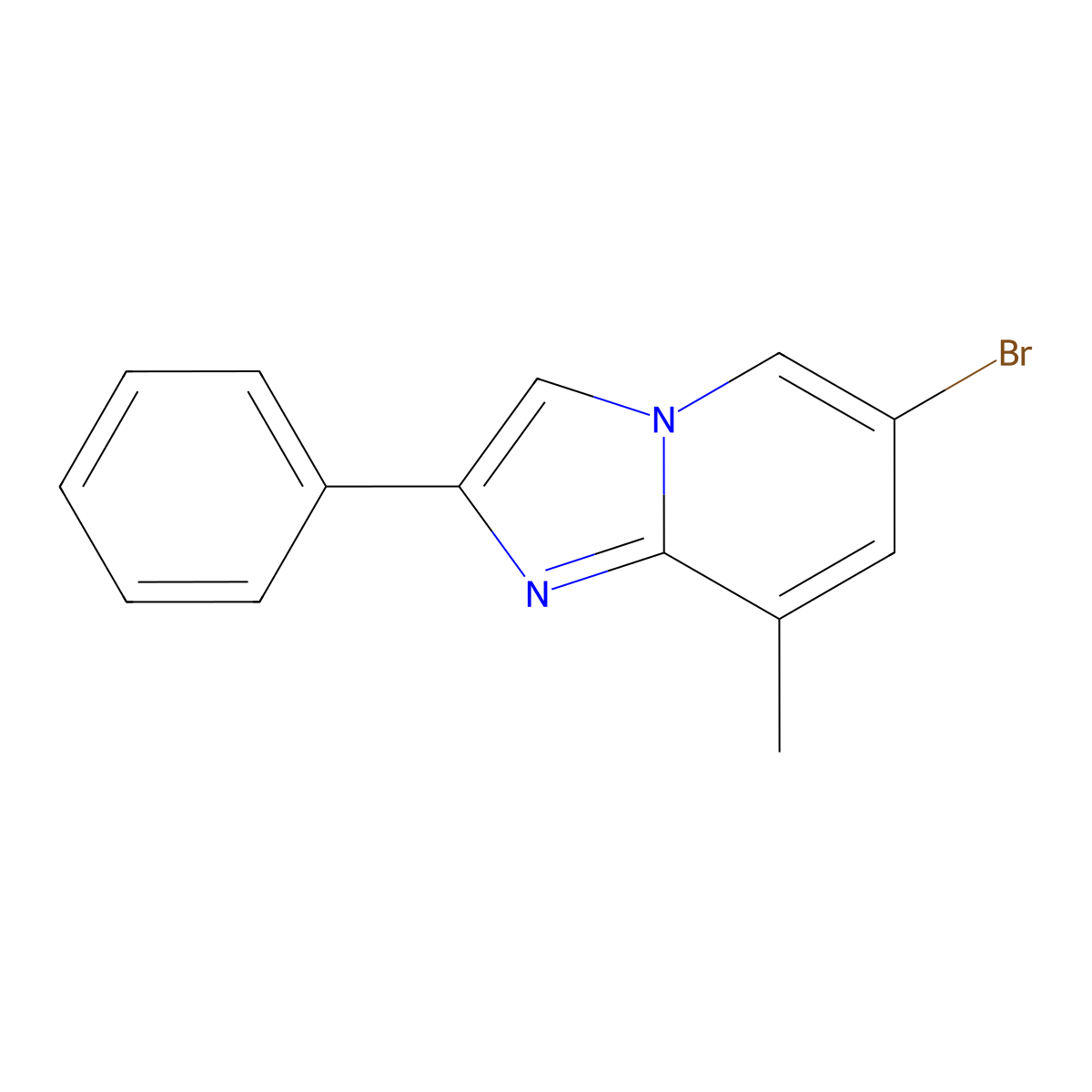 6-Bromo-8-methyl-2-phenylimidazo[1,2-a]pyridine molecular structure, CAS 1146911-28-5