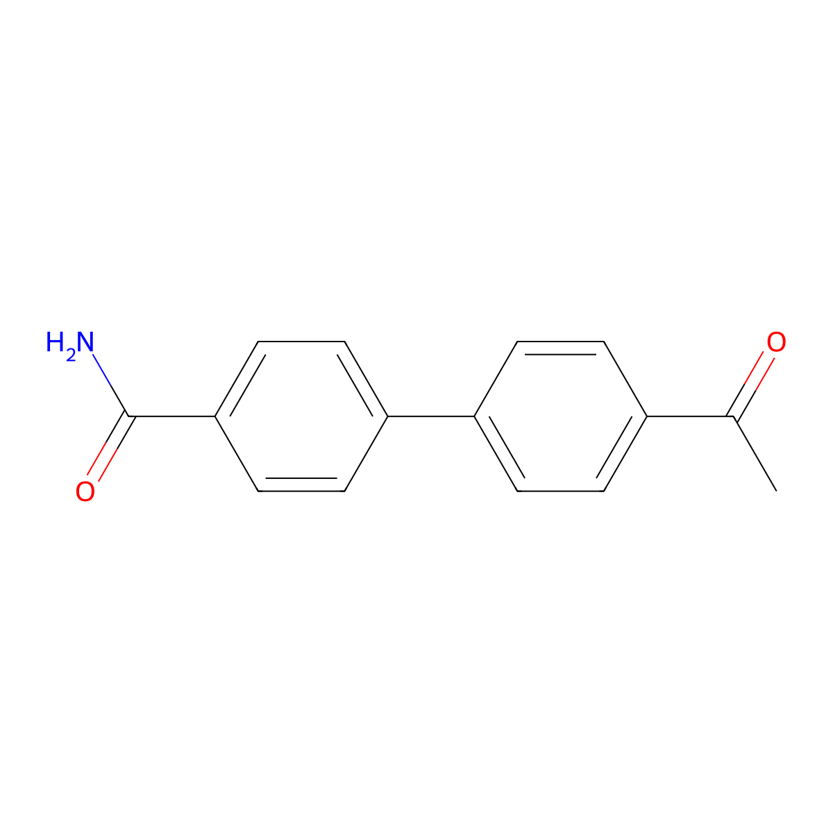 4'-Acetyl[1,1'-biphenyl]-4-carboxamide molecular structure, CAS 114692-07-8