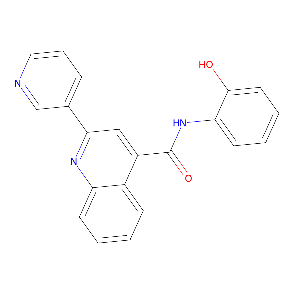 N-(2-hydroxyphenyl)-2-(pyridin-3-yl)quinoline-4-carboxamide molecular structure, CAS 1146934-96-4