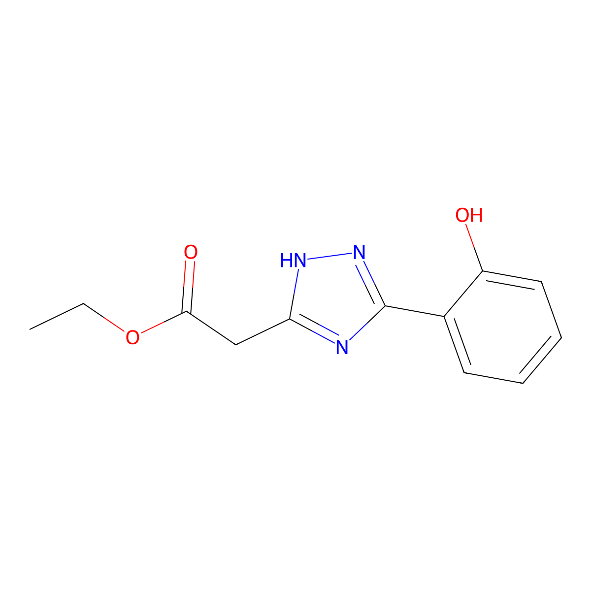 ethyl [5-(2-hydroxyphenyl)-4H-1,2,4-triazol-3-yl]acetate molecular structure, CAS 1146935-30-9