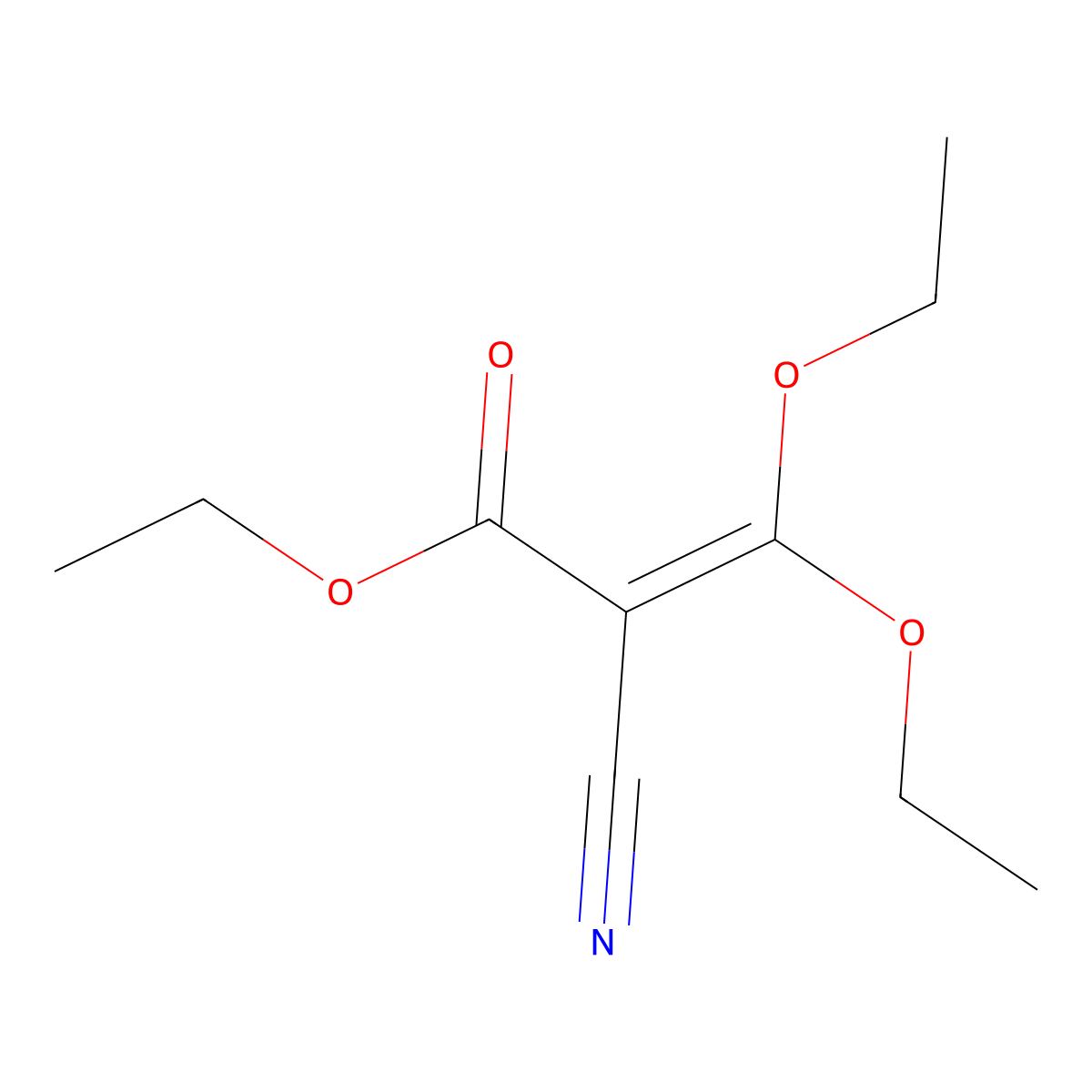Ethyl 2-cyano-3,3-diethoxyprop-2-enoate molecular structure, CAS 1146943-46-5