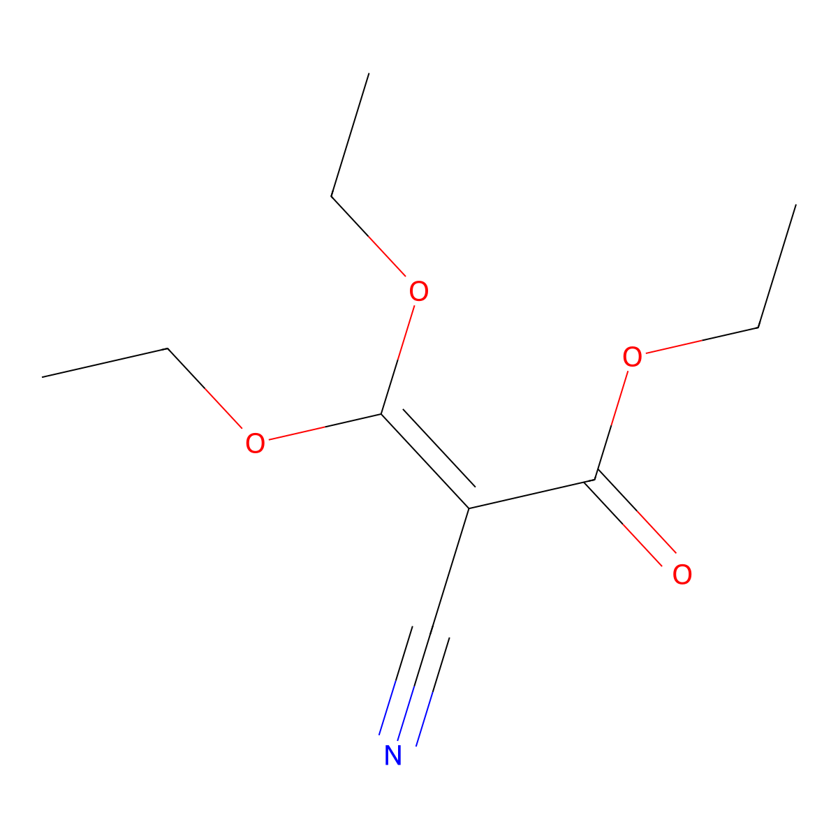 Ethyl 2-cyano-3,3-diethoxyprop-2-enoate molecular structure, CAS 1146943-46-5