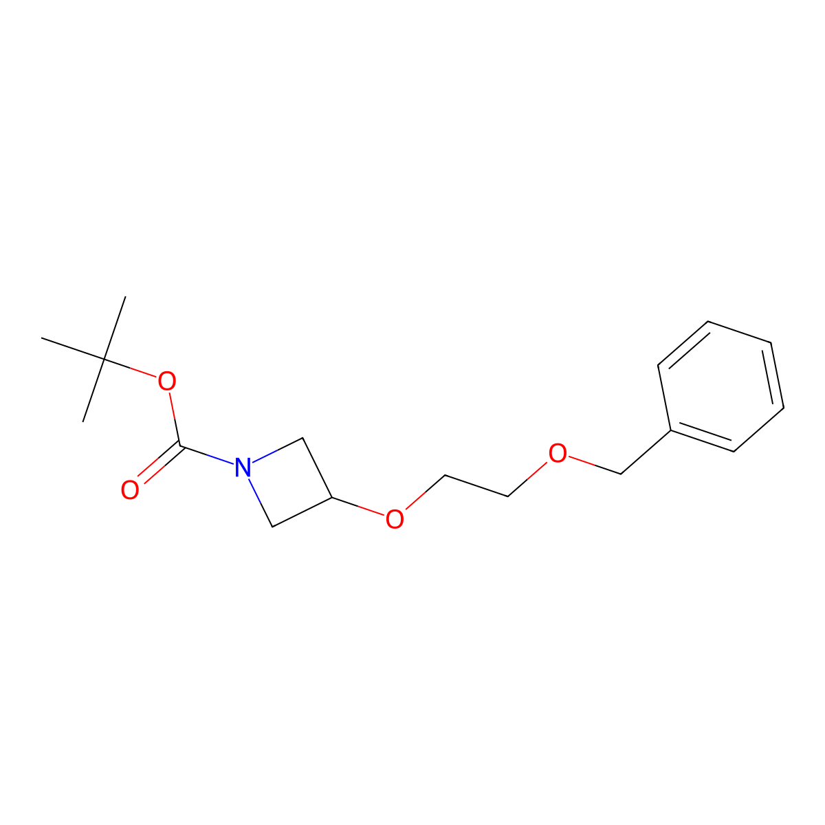tert-Butyl 3-[2-(benzyloxy)ethoxy]azetidine-1-carboxylate molecular structure, CAS 1146951-34-9