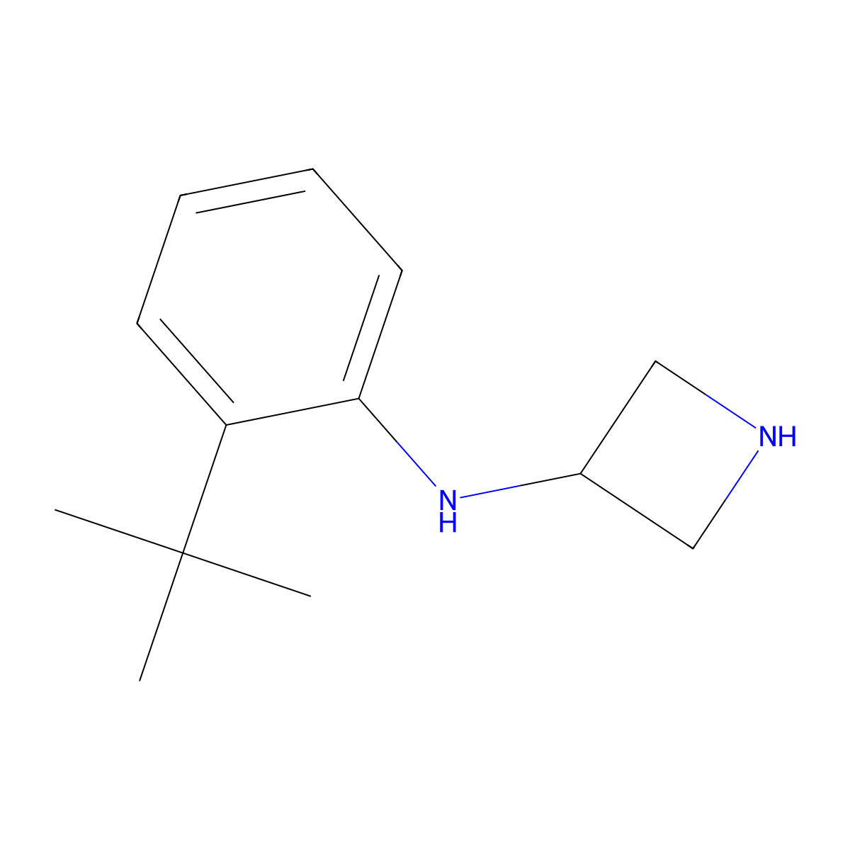 N-(2-tert-butylphenyl)azetidin-3-amine molecular structure, CAS 1146956-93-5