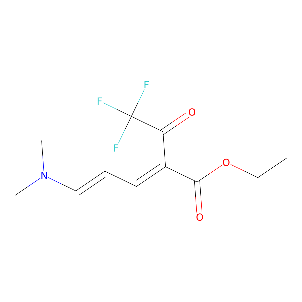 Ethyl 5-(dimethylamino)-2-(2,2,2-trifluoroacetyl)penta-2,4-dienoate molecular structure, CAS 1146961-22-9