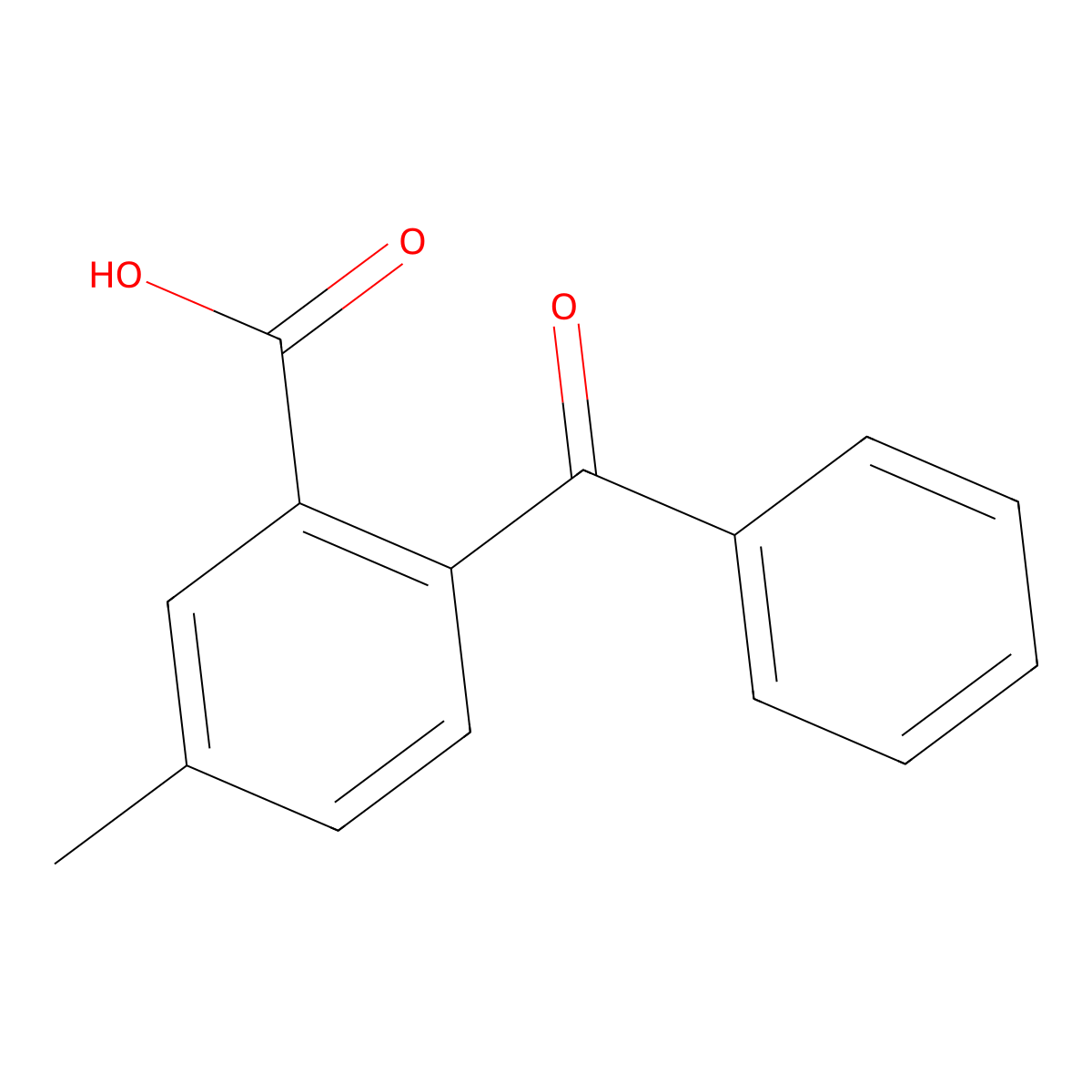 Benzoic acid, 6-benzoyl-3-methyl- molecular structure, CAS 1147-41-7