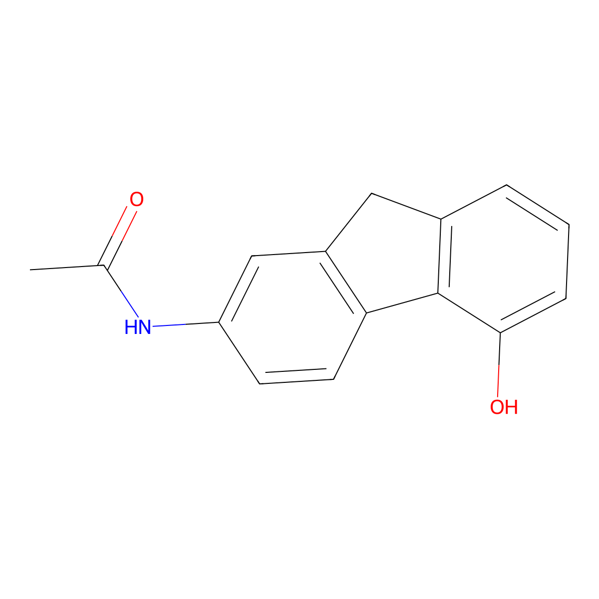 Acetamide, N-(5-hydroxy-9H-fluoren-2-YL)- molecular structure, CAS 1147-55-3