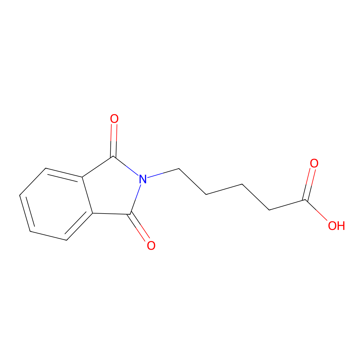5-(1,3-dioxo-2,3-dihydro-1H-isoindol-2-yl)pentanoic acid molecular structure, CAS 1147-76-8