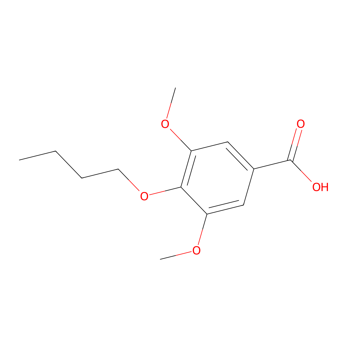 4-Butoxy-3,5-dimethoxybenzoic acid molecular structure, CAS 1147-84-8