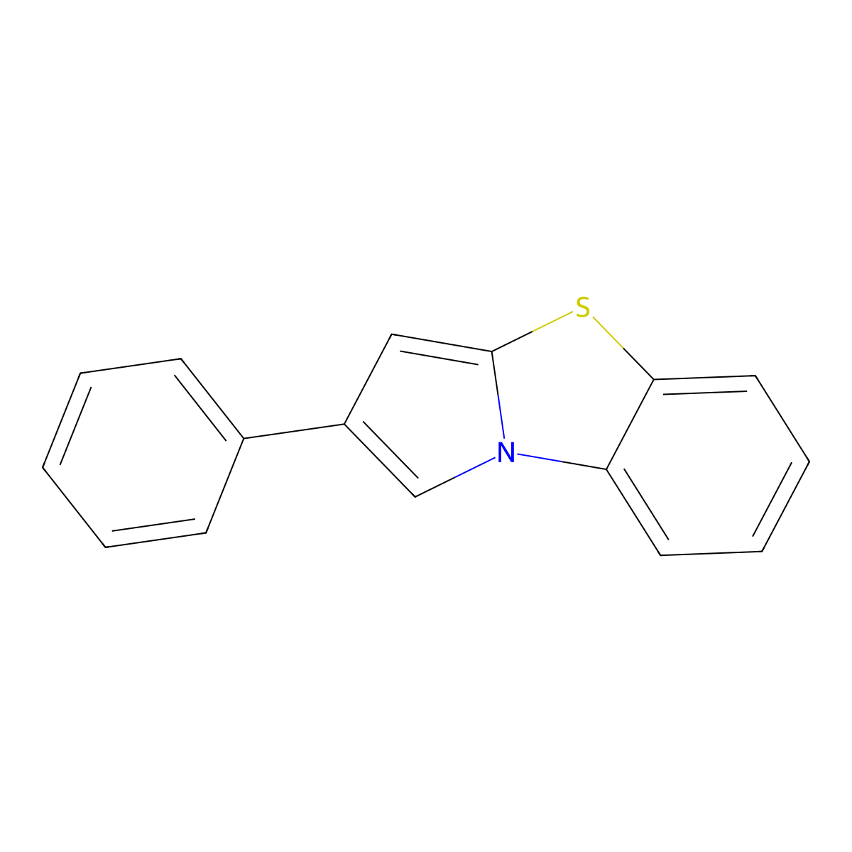 2-Phenylpyrrolo[2,1-b][1,3]benzothiazole molecular structure, CAS 1147-93-9