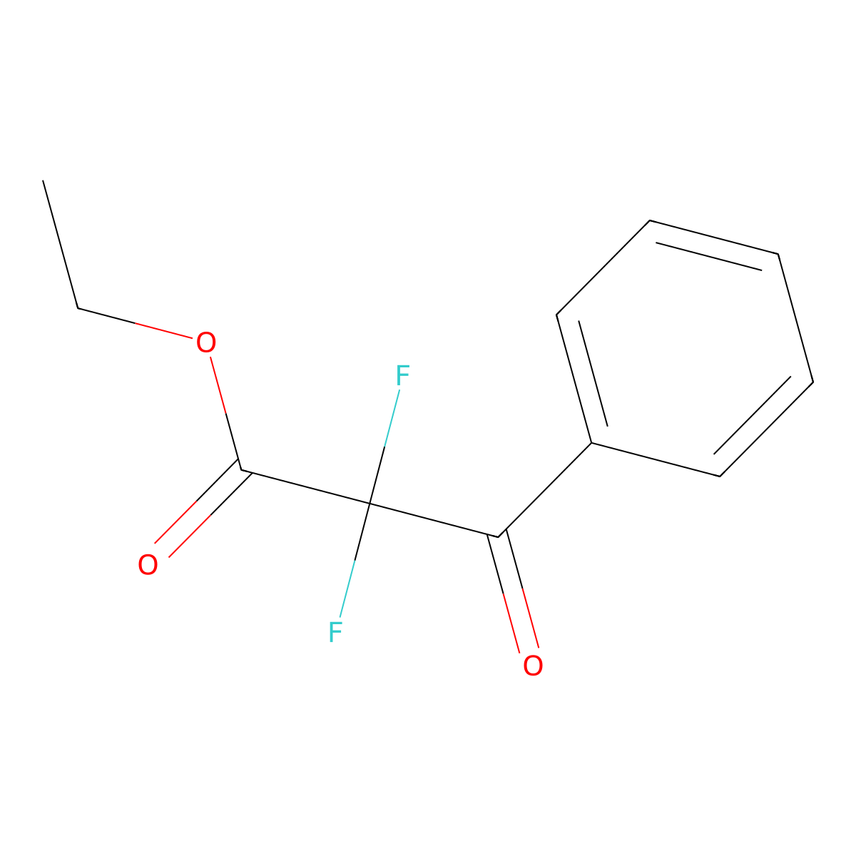 Ethyl 2,2-difluoro-3-oxo-3-phenylpropanoate molecular structure, CAS 114701-62-1