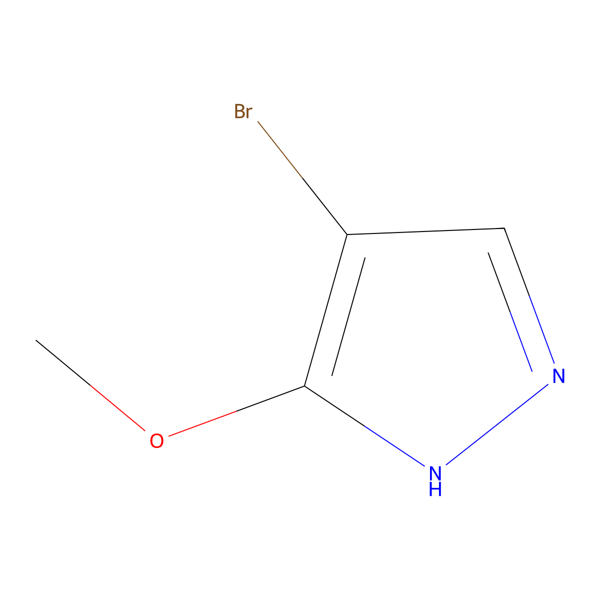 4-bromo-5-methoxy-1H-pyrazole molecular structure, CAS 1147011-26-4