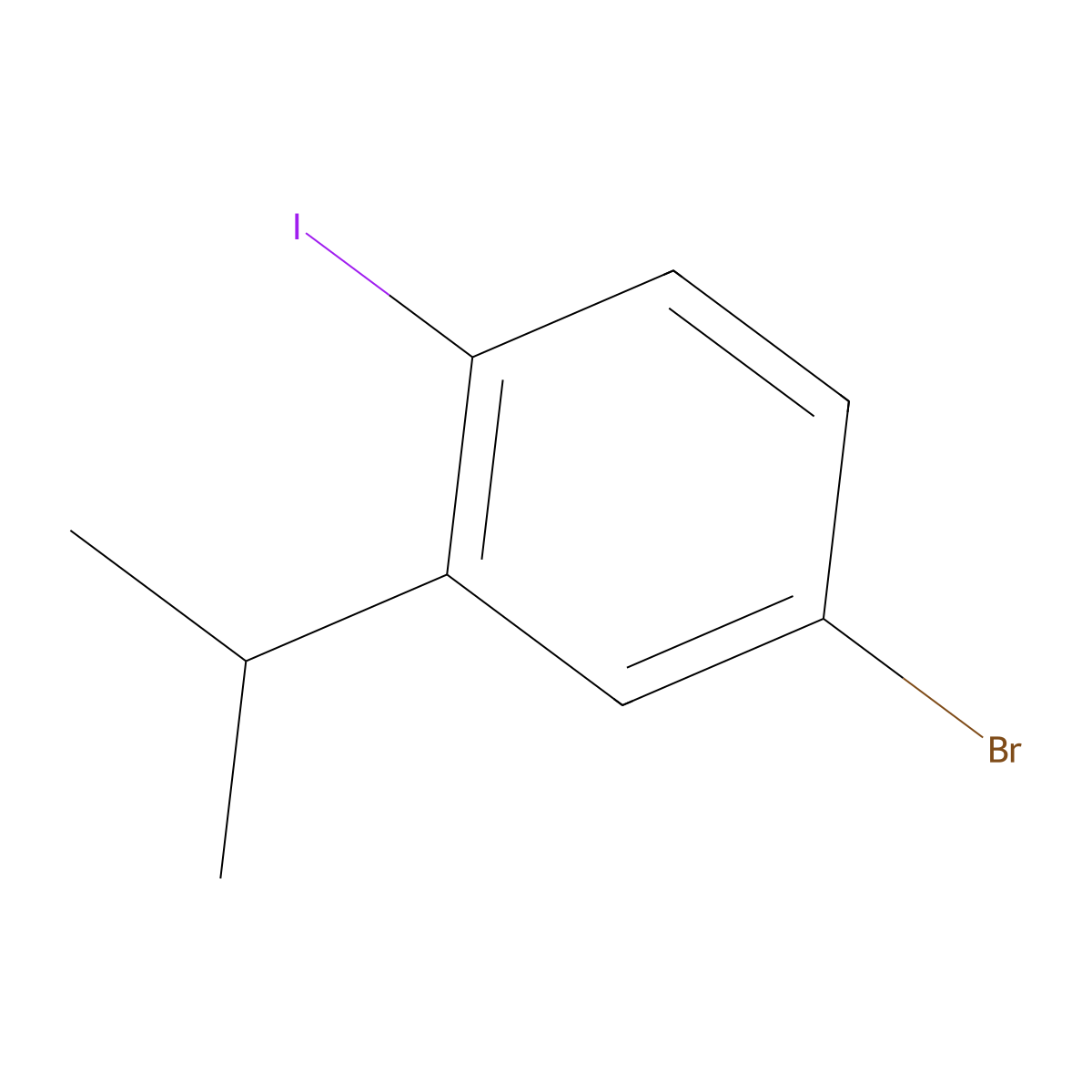 5-Bromo-2-iodoisopropylbenzene molecular structure, CAS 1147014-97-8