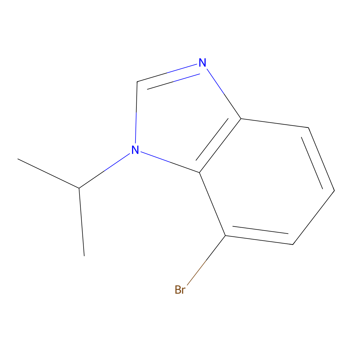 7-bromo-1-(propan-2-yl)-1H-1,3-benzodiazole molecular structure, CAS 1147015-11-9