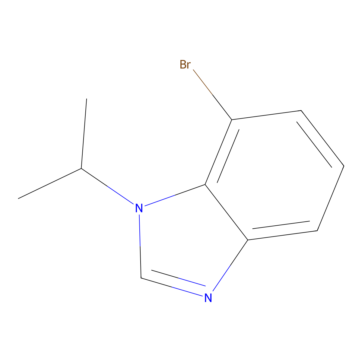 7-bromo-1-(propan-2-yl)-1H-1,3-benzodiazole molecular structure, CAS 1147015-11-9