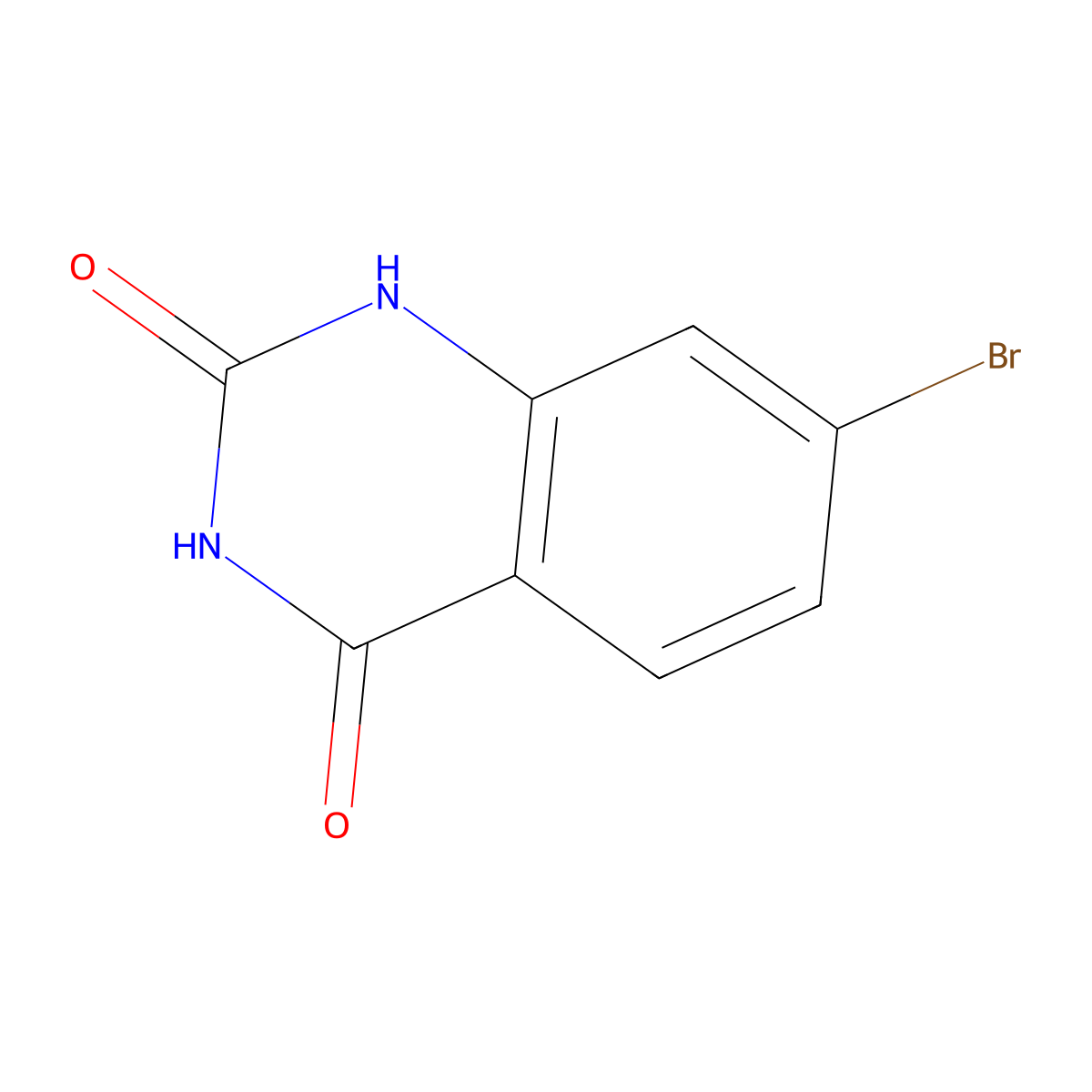 7-Bromoquinazoline-2,4(1H,3H)-dione molecular structure, CAS 114703-12-7