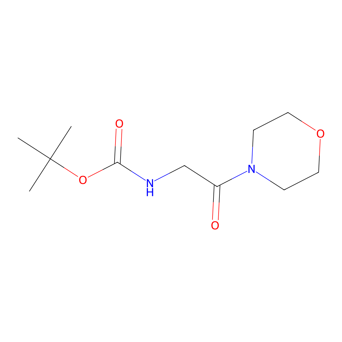 tert-Butyl (2-morpholino-2-oxoethyl)carbamate molecular structure, CAS 114703-81-0