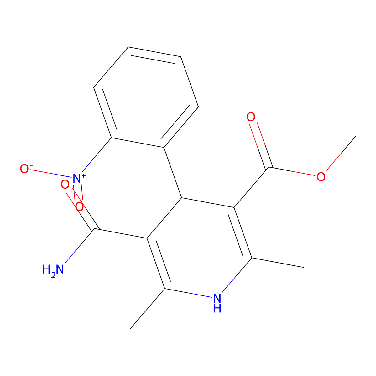 Nifedipine Monoamide molecular structure, CAS 114709-68-1