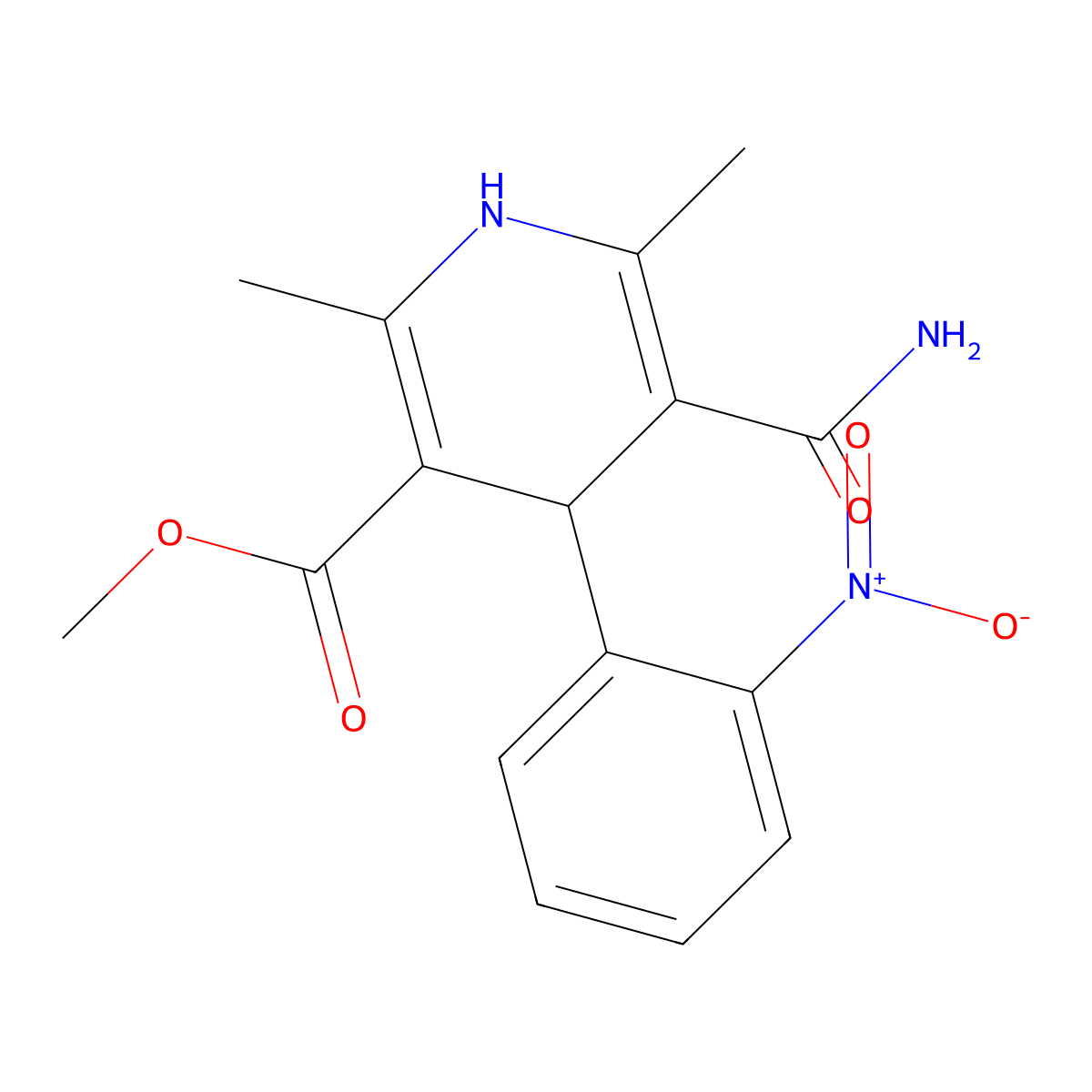 Nifedipine Monoamide molecular structure, CAS 114709-68-1