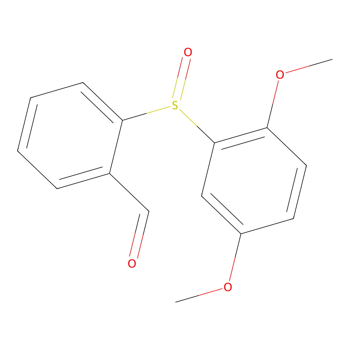 2-(2,5-Dimethoxyphenylsulfinyl)benzaldehyde molecular structure, CAS 1147093-26-2