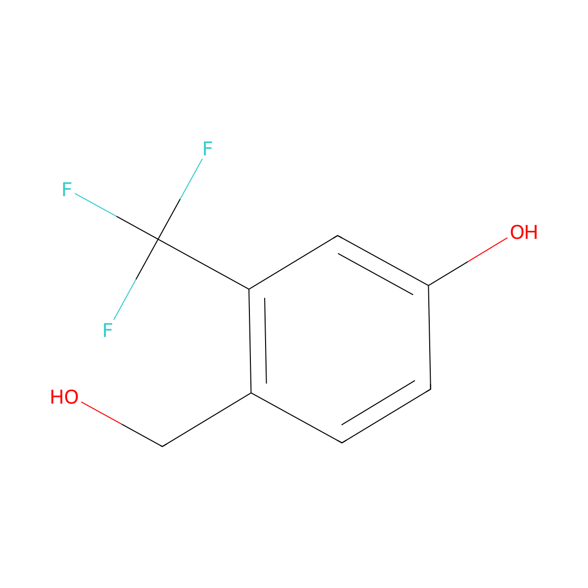4-(Hydroxymethyl)-3-(trifluoromethyl)phenol molecular structure, CAS 1147095-15-5
