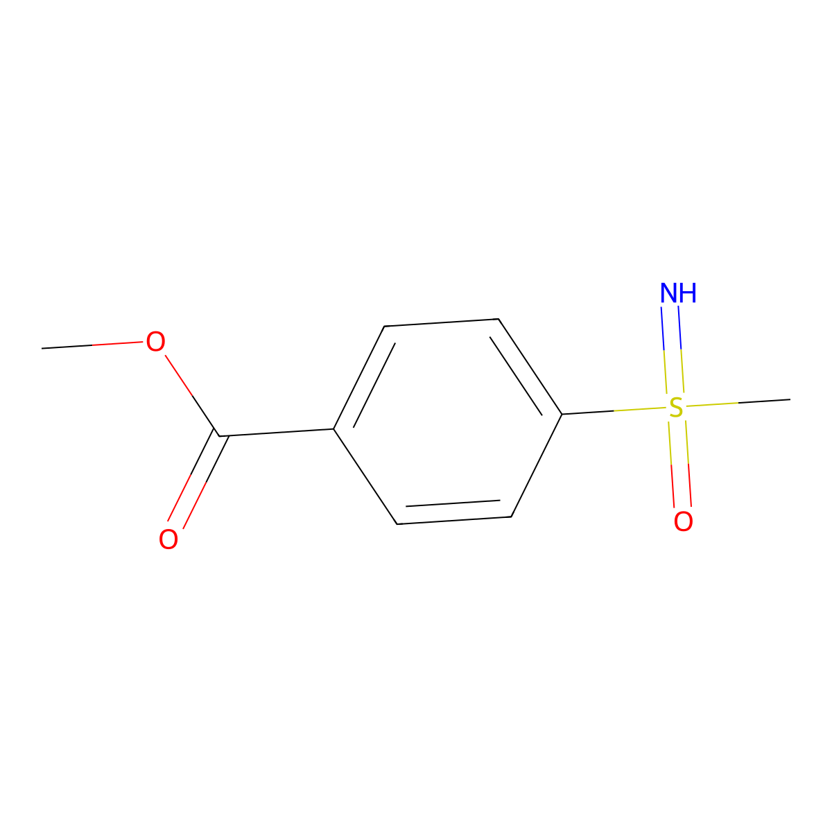 Methyl 4-(imino(methyl)oxo-lambda6-sulfanyl)benzoate molecular structure, CAS 1147096-51-2