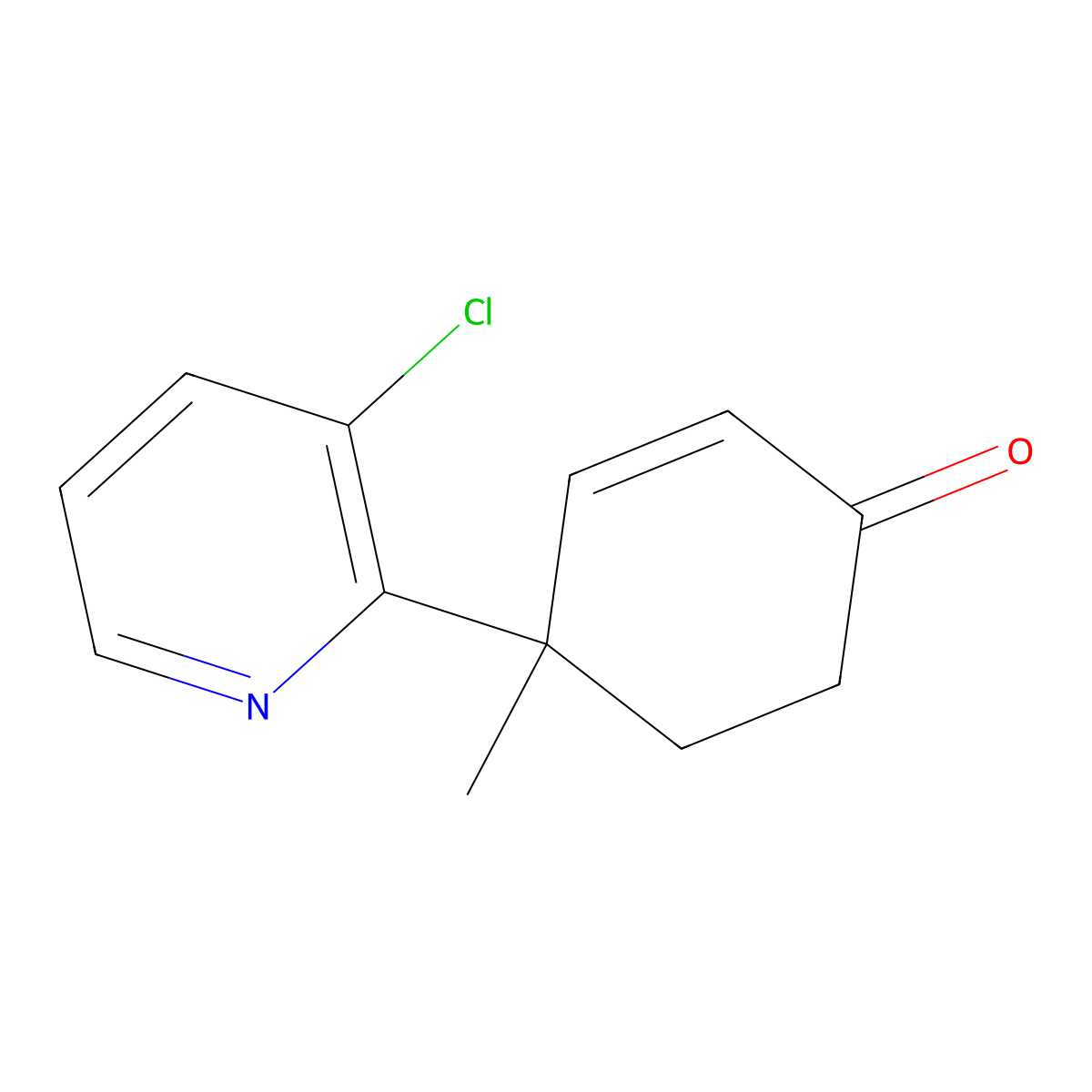 4-(3-Chloropyridin-2-yl)-4-methylcyclohex-2-enone molecular structure, CAS 1147098-35-8
