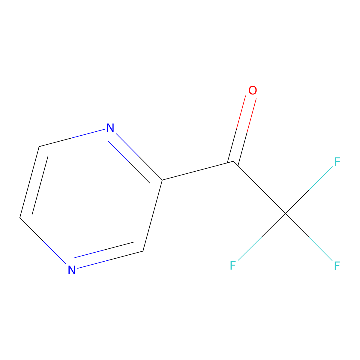 2,2,2-Trifluoro-1-(pyrazin-2-yl)ethanone molecular structure, CAS 1147103-48-7