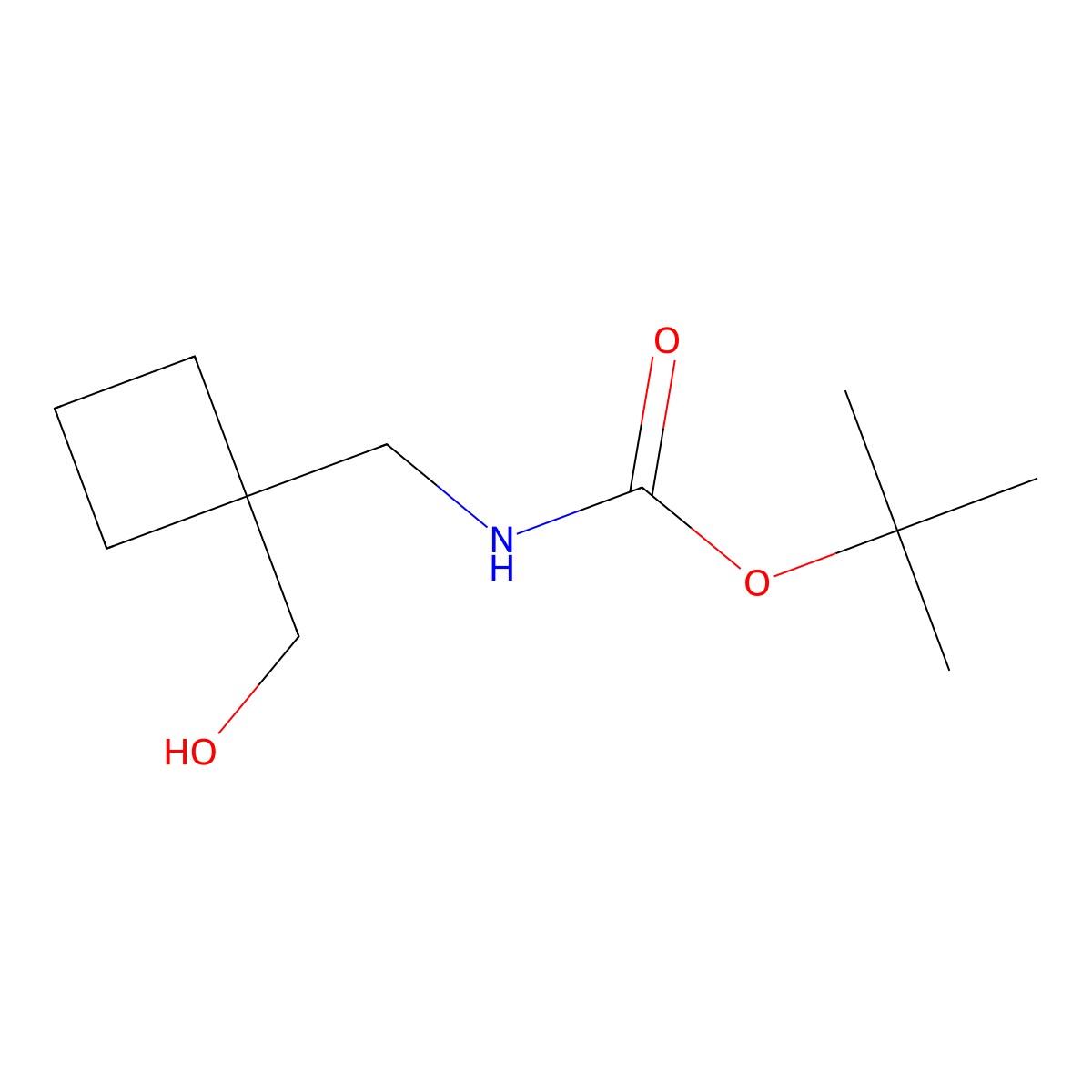 1-(Boc-aminomethyl)cyclobutanemethanol molecular structure, CAS 1147107-35-4