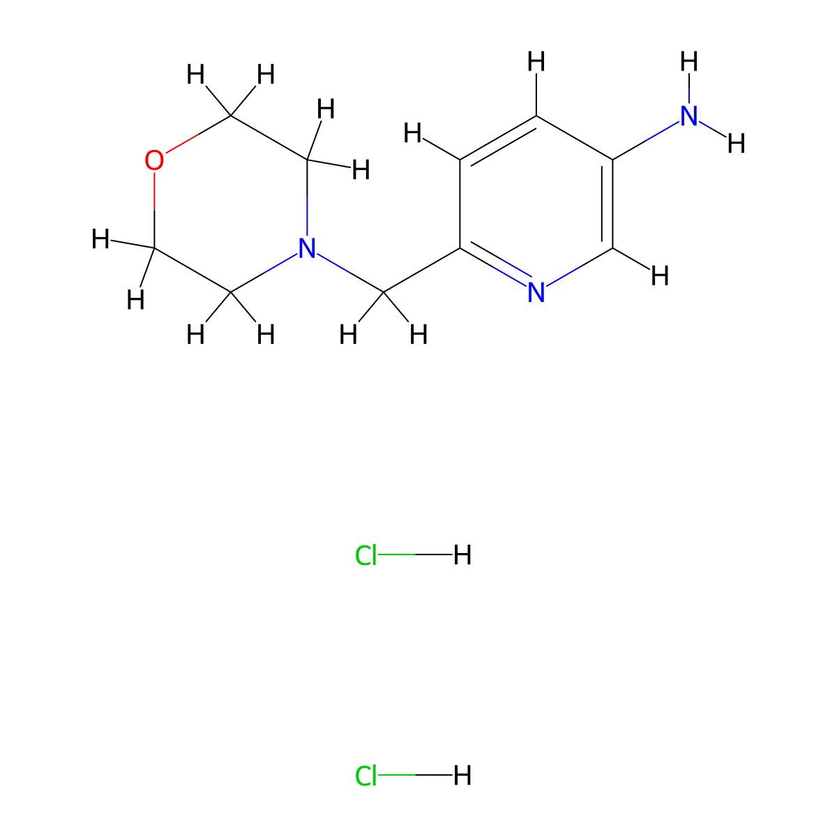 6-[(Morpholin-4-yl)methyl]pyridin-3-amine dihydrochloride molecular structure, CAS 1147107-41-2