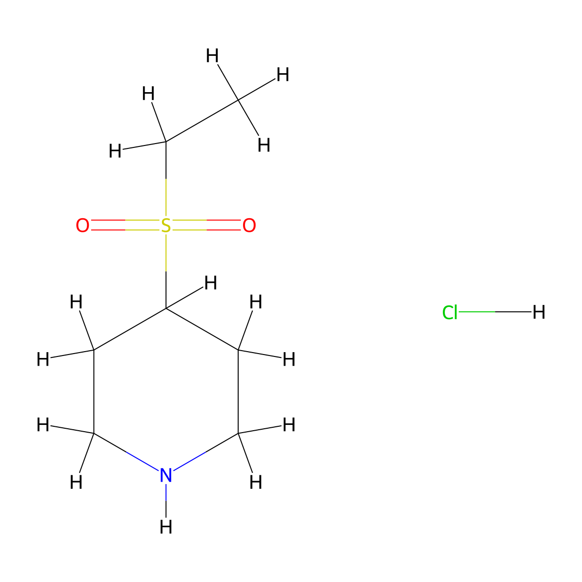 4-(Ethanesulfonyl)piperidine hydrochloride molecular structure, CAS 1147107-63-8