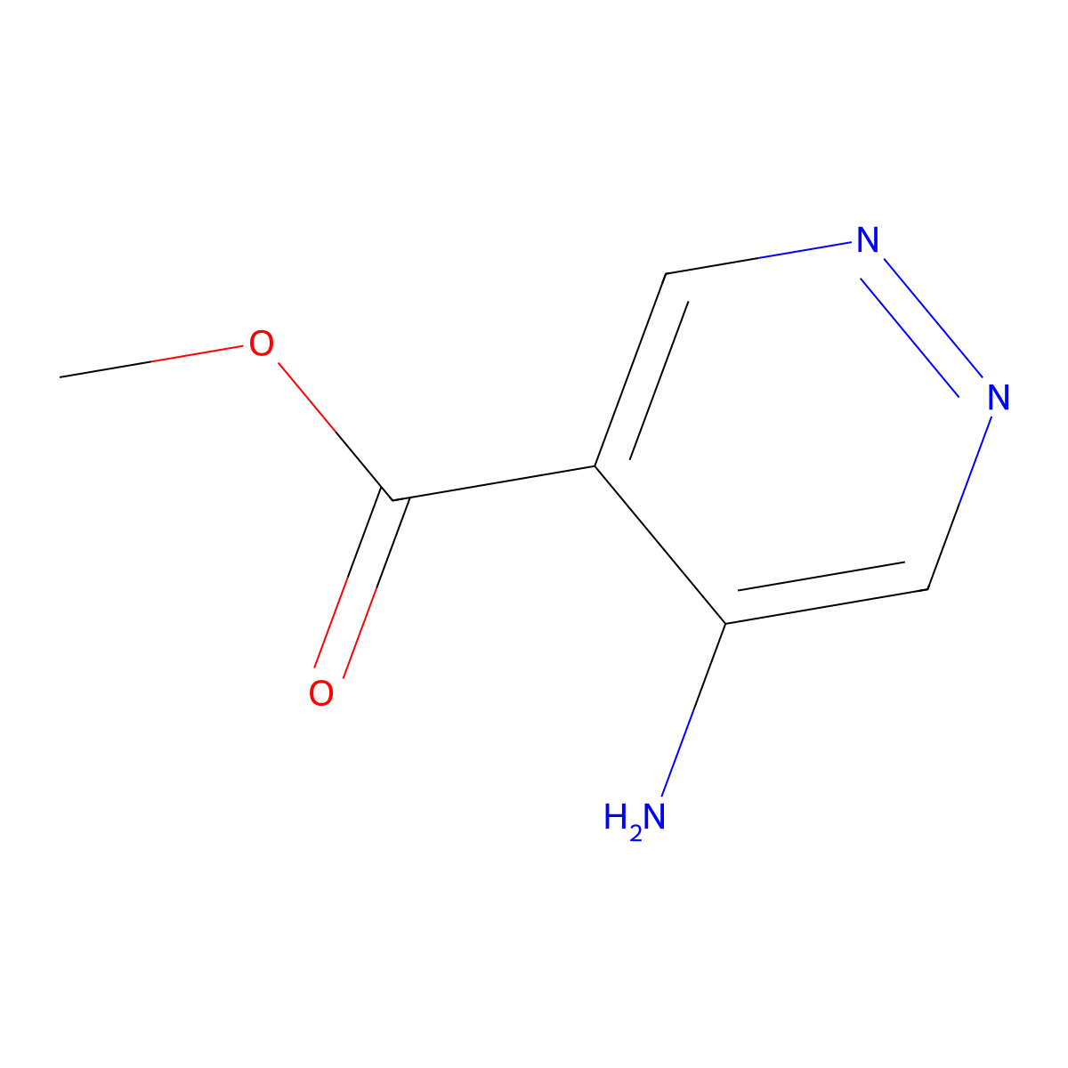 Methyl 5-aminopyridazine-4-carboxylate molecular structure, CAS 1147110-07-3