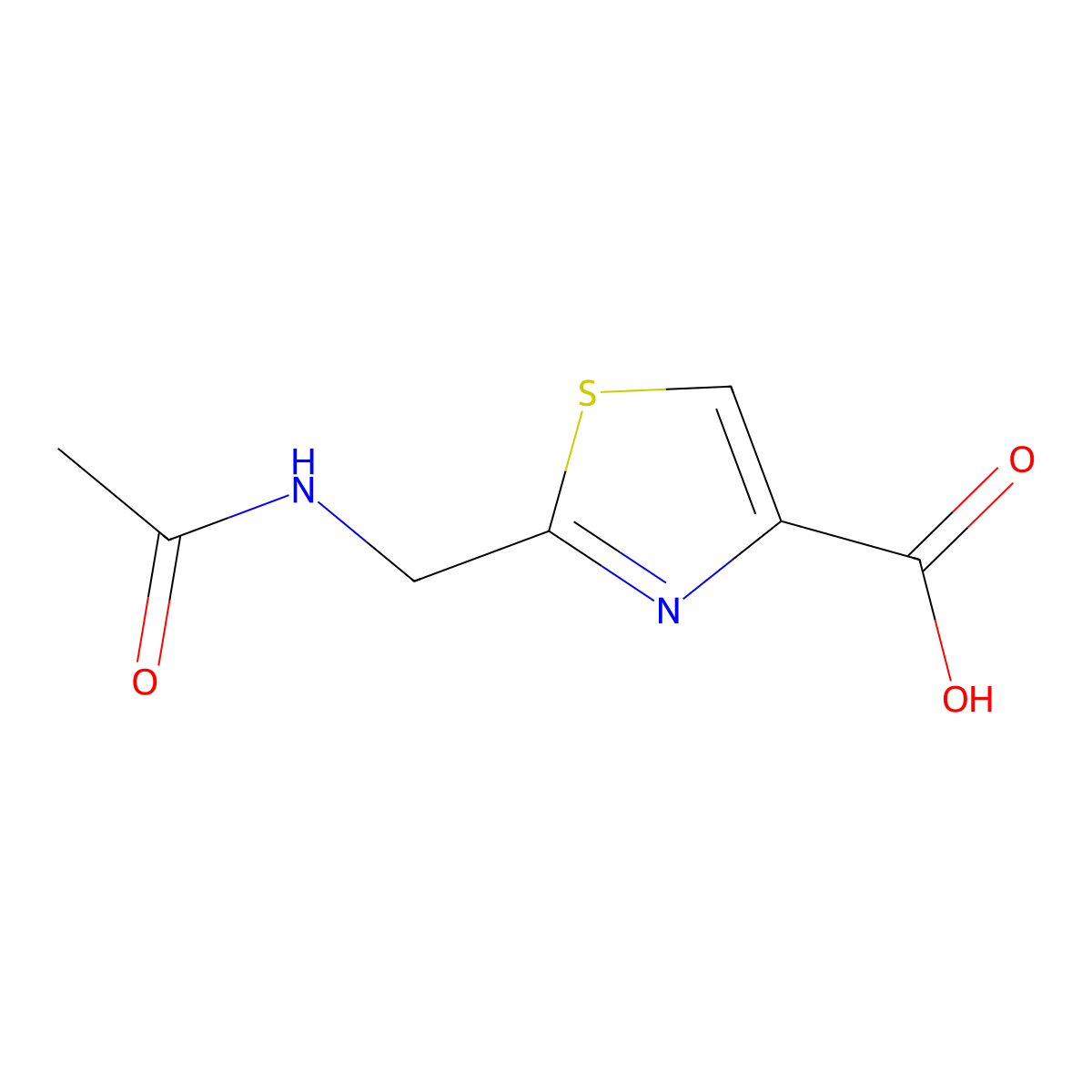2-(Acetamidomethyl)thiazole-4-carboxylic acid molecular structure, CAS 1147111-43-0