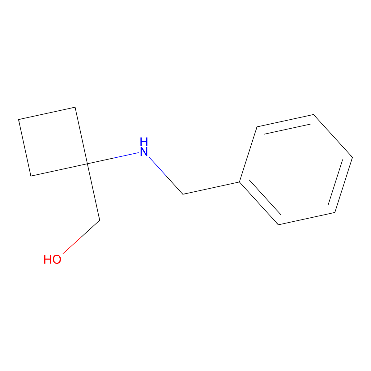 (1-(Benzylamino)cyclobutyl)methanol molecular structure, CAS 1147112-73-9